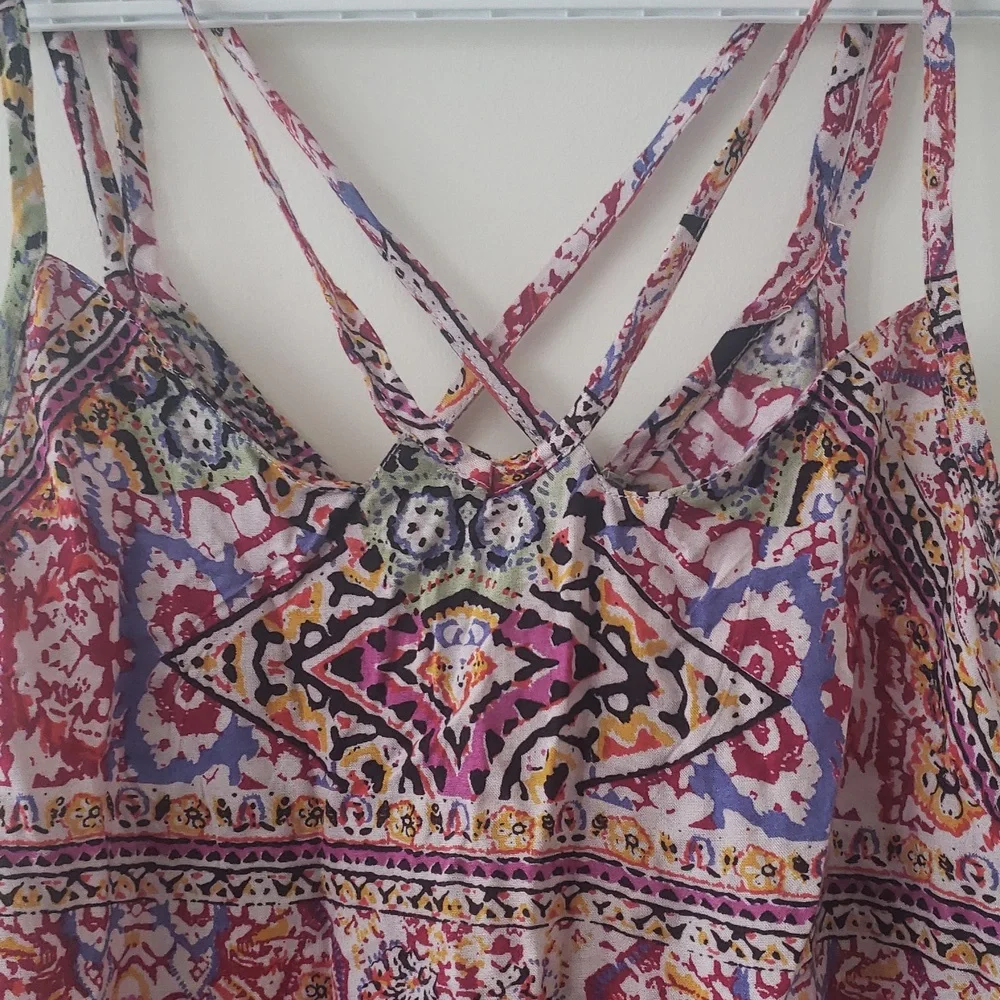 Colorful Patterned Mini Dress - Picture 3 of 7